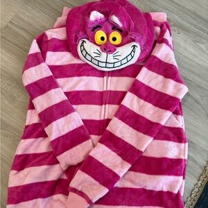 Cheshire Cat Snug Fit Unisex Adult Onesie Pajamas, Flannel Cosplay